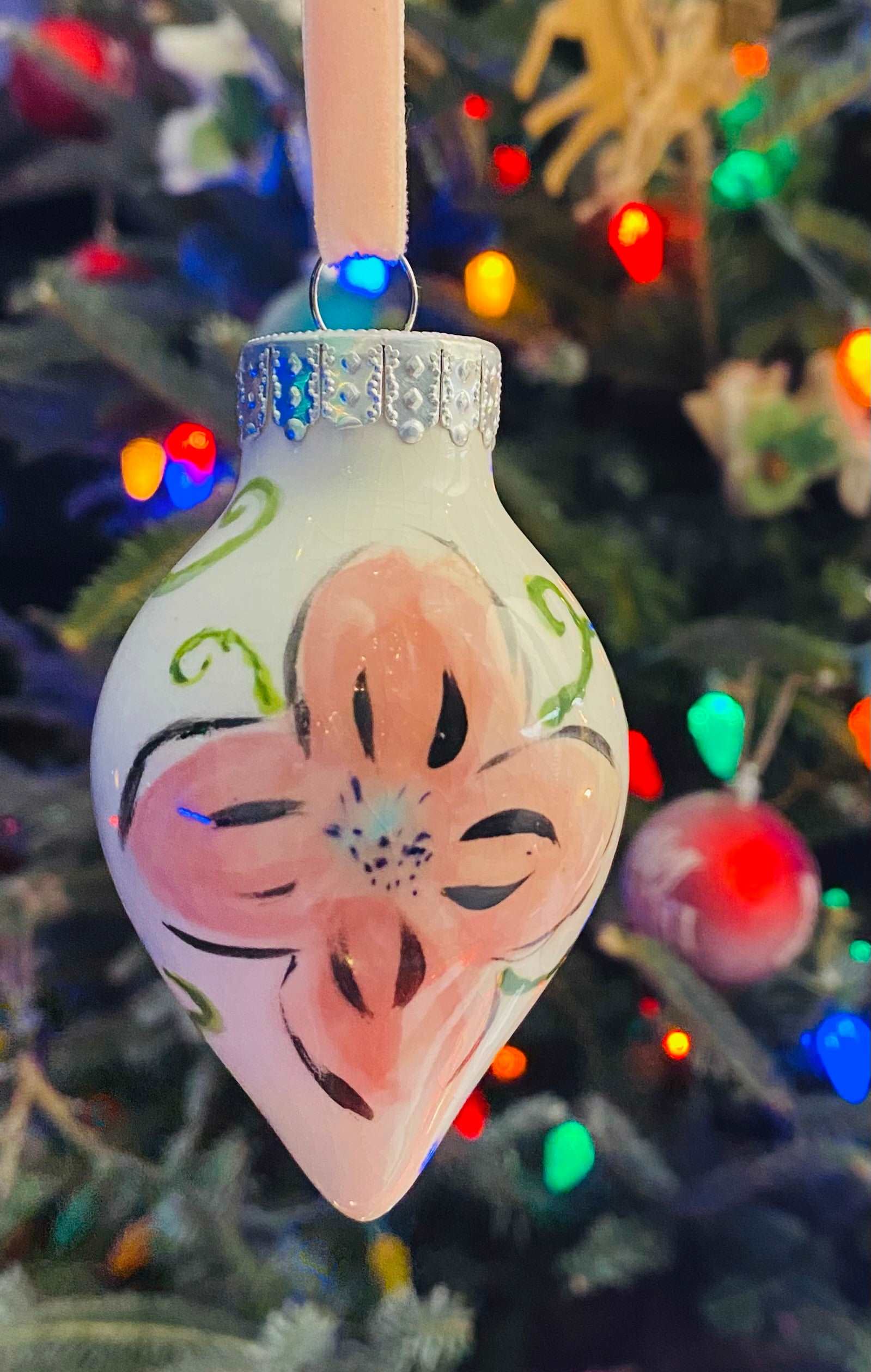 Christmas Ornament-Watercolor Flower