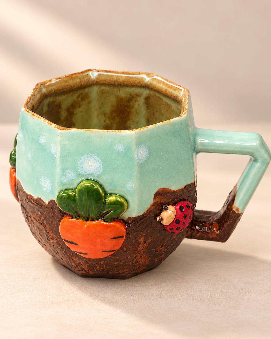 Bunny and Carrots Stoneware Mug
