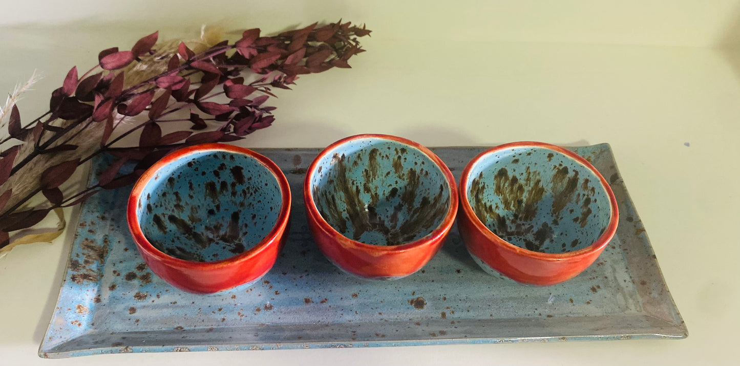 Fall Tea Cups. Set Of 3