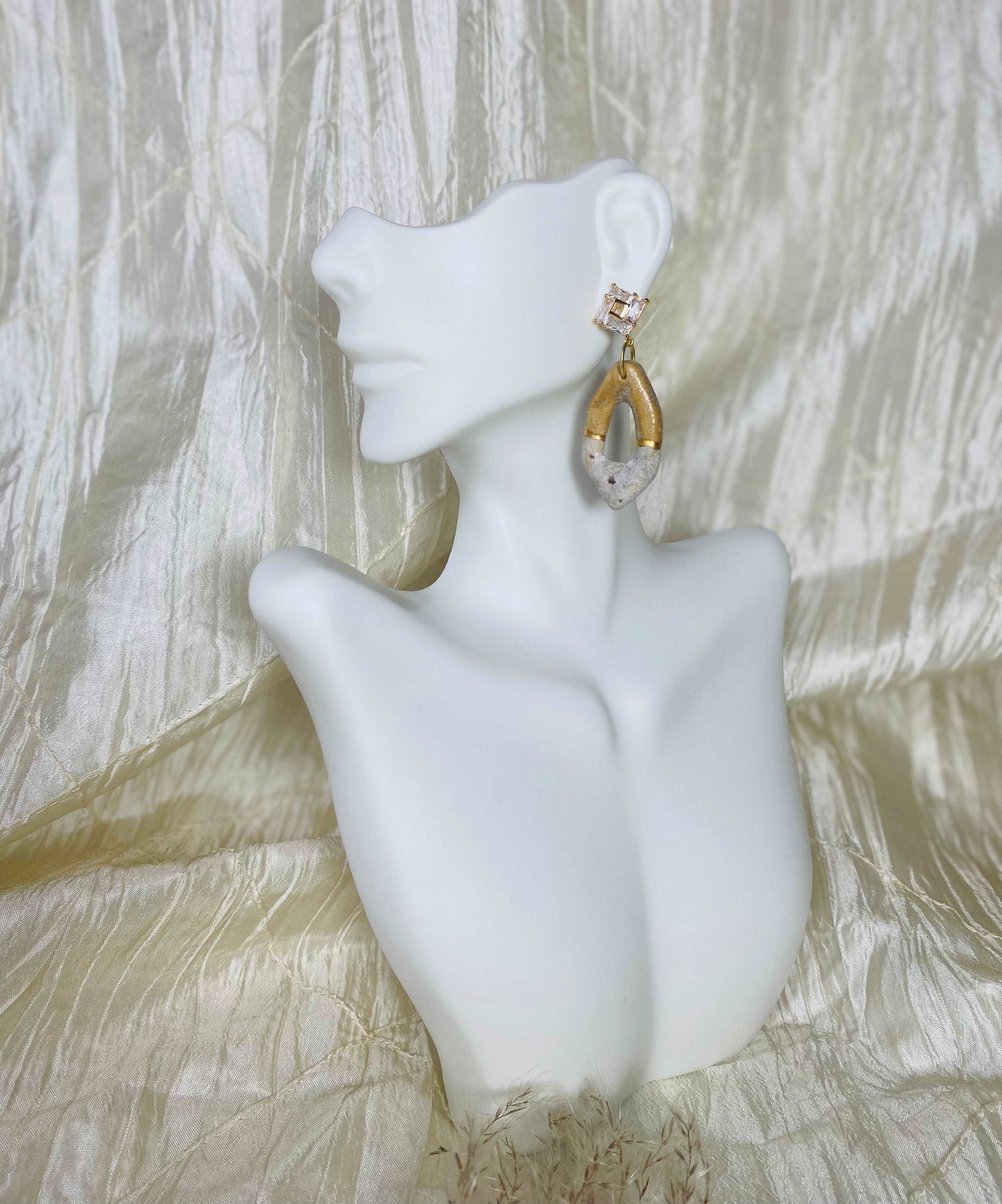 Golden maple earrings